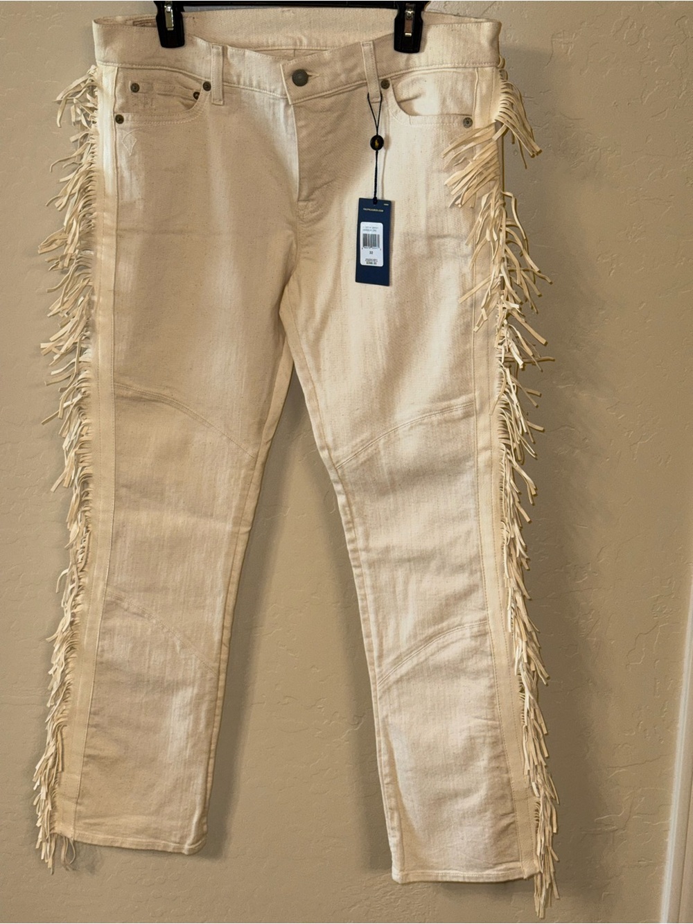 Polo Ralph Lauren Women's Size 32 Jeans with Leather Fringe